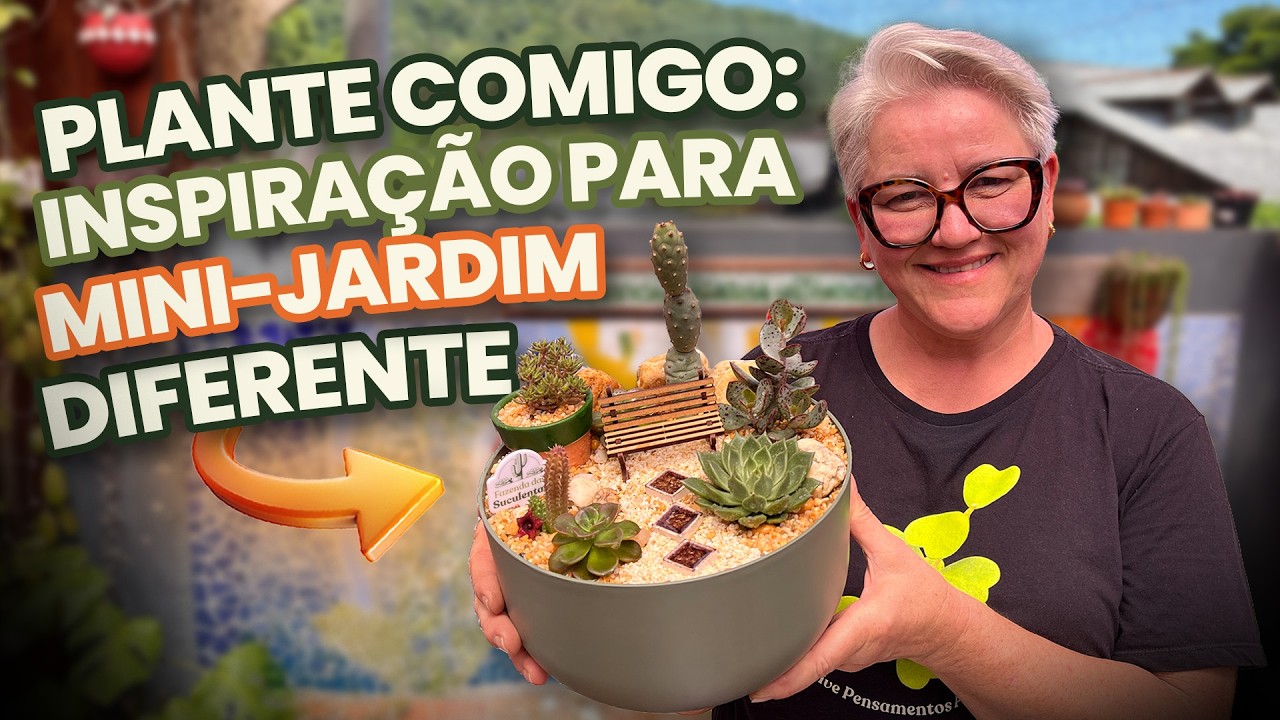 Plante comigo: Mini Jardim no vaso verde