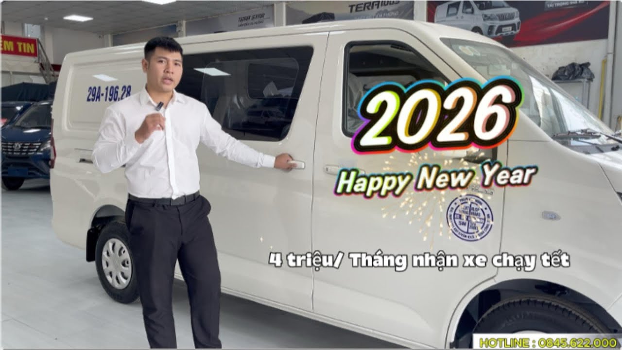 4 triệu 1 tháng là có thể sở hữu xe tải Van về chạy tết