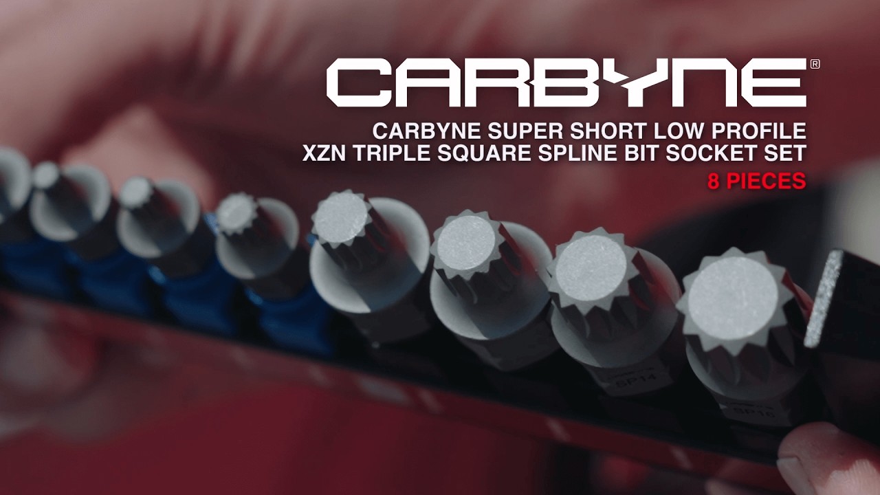 CARBYNE 8 Pc. Super Short XZN Triple Square Bit Socket Set (3101563)