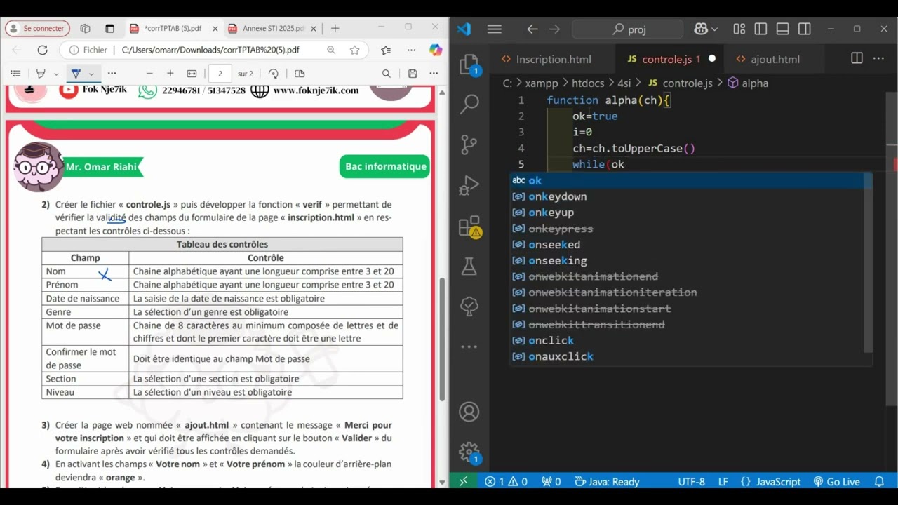 Formulaire JavaScript