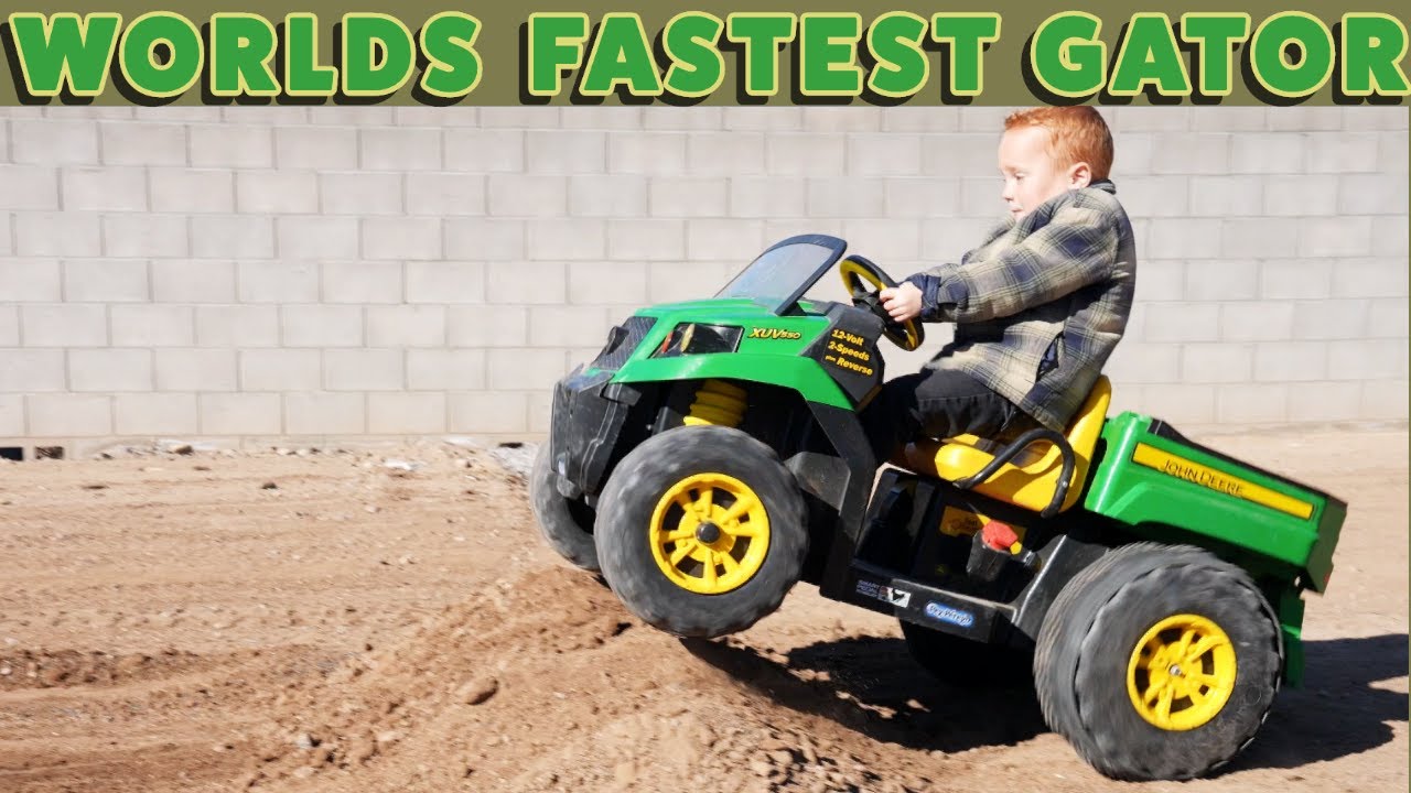 Upgrading Our Peg Perego John Deere Gator (Drill Battery Upgrade) | Kid Mechanics | Freez Bros
