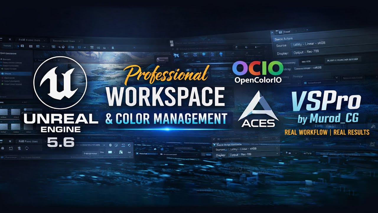 Unreal Engine 5.6 | Professional Workspace & Color Management (OCIO + ACES)