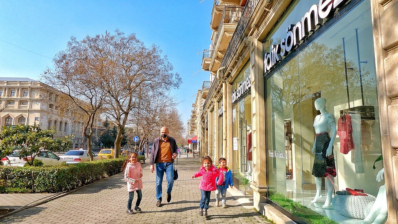 4k Пешеходный тур по городу Баку (Апрель 2021) Проспект  Гусейна Джавида  - Walking tour | GoPro 9