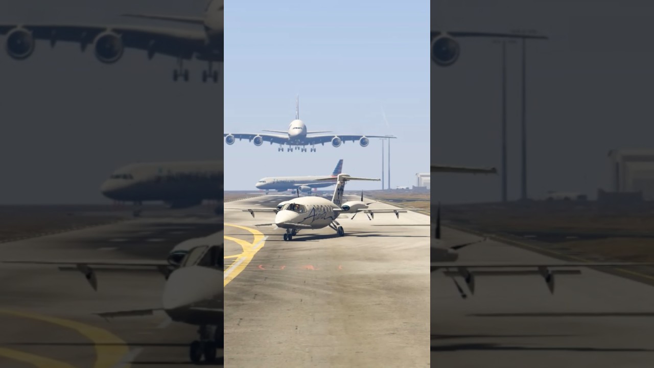 Runway Drama! Expert Pilot Take Action On Wrong Parking Private Jet As Airbus Lands Gtav