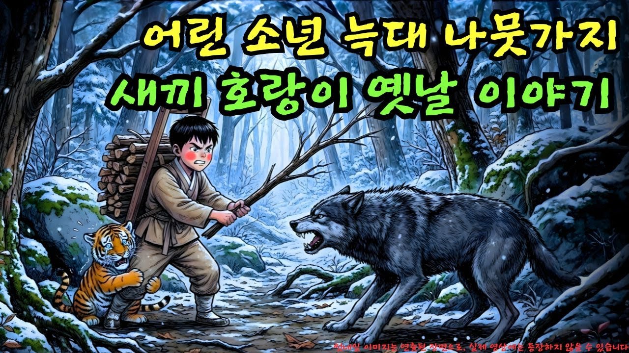 👉 마른 나뭇가지를 들고 늑대를 쫓아 새끼 호랑이를 구한 어린 소년… 이 행동은 과연 위험하지 않을까? | 야담 |옛날이야기 |민담 |전설 | 설화