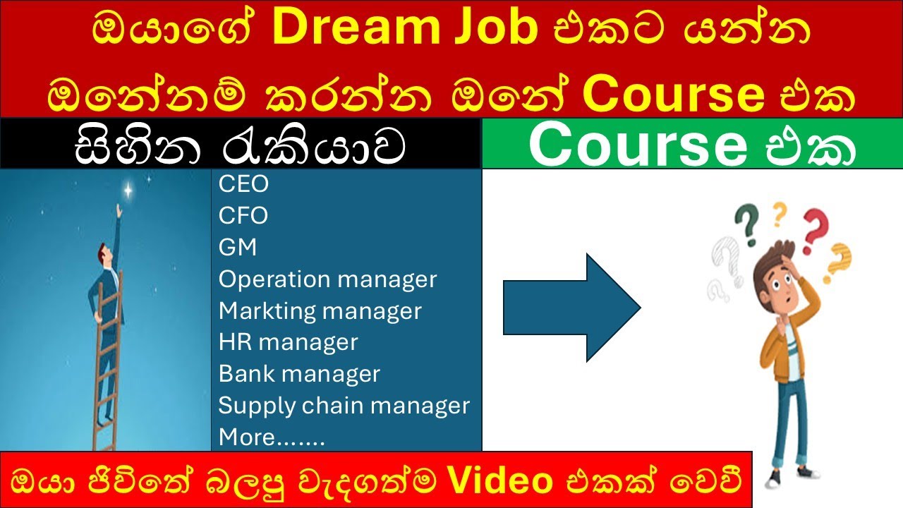 Dream Job එකට යන්න ඔනේනම් කරන්න ඔනේ Course එක  Top Qualifications to Get Your Dream Job in Sri Lanka