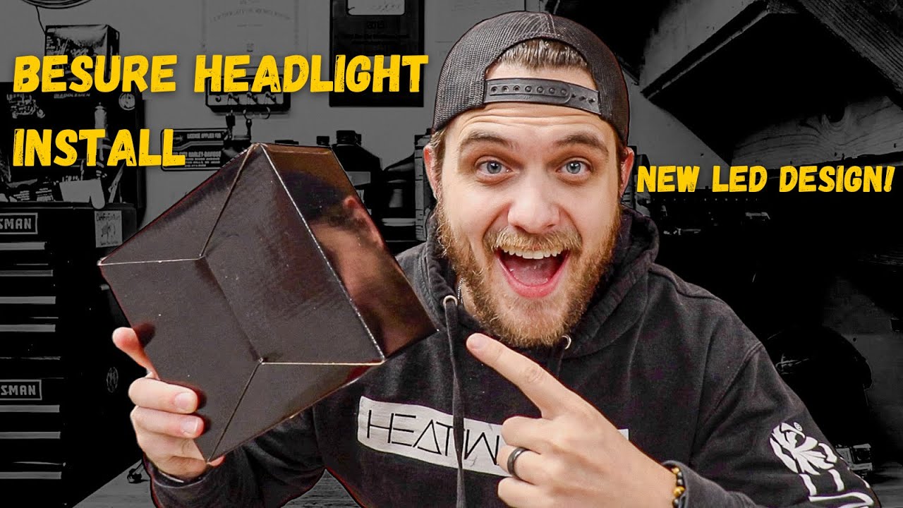 LED Headlight Install on a Harley Davidson by BESURE