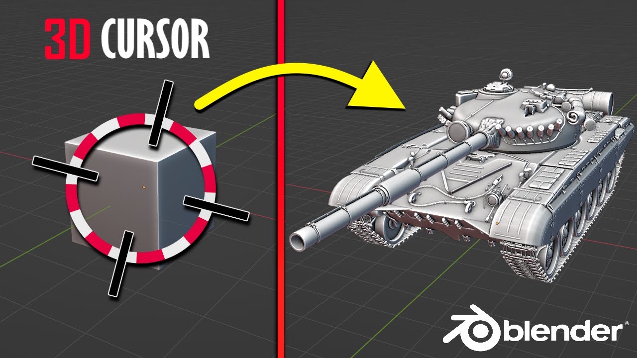 4 разных способа использования 3D-курсора в Blender (Arijan)