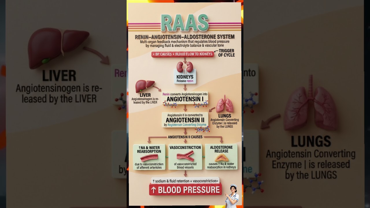 Renin Angiotensin Aldosterone System (RAAS) | One Shot RevisionShorts