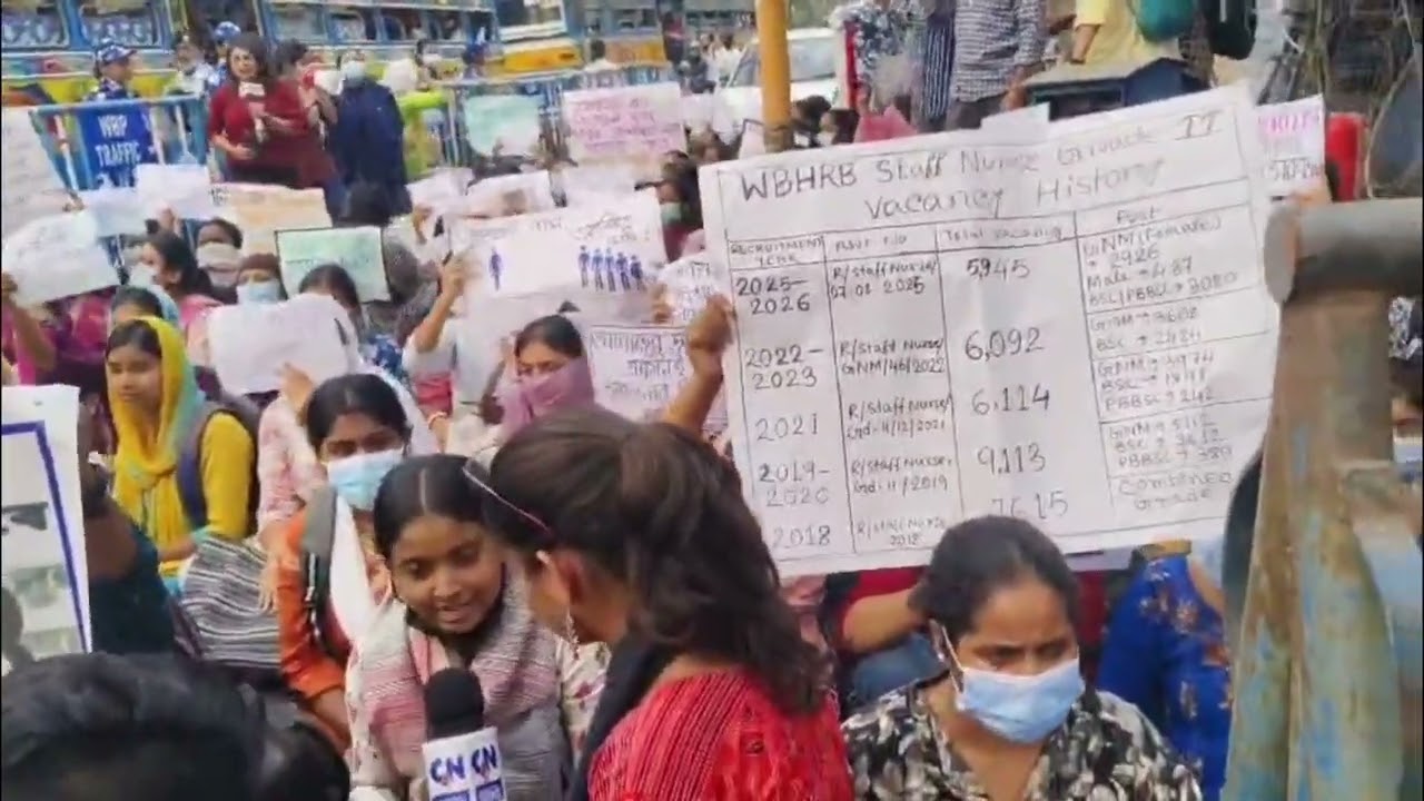 স্বাস্থ্য ভবনের সামনে Nursing Candidate's দের জমায়েত !