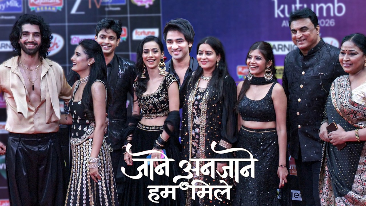 Jaane Anjane Hum Mile Full Star Cast arrive at Zee Kutumba Awards 2026| Ayushi Khurana, Bharat