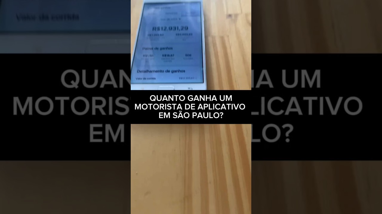 Quanto ganha um motorista da uber em S&atilde;o Paulo? #99pop #indriver #motoristadeapp #uber