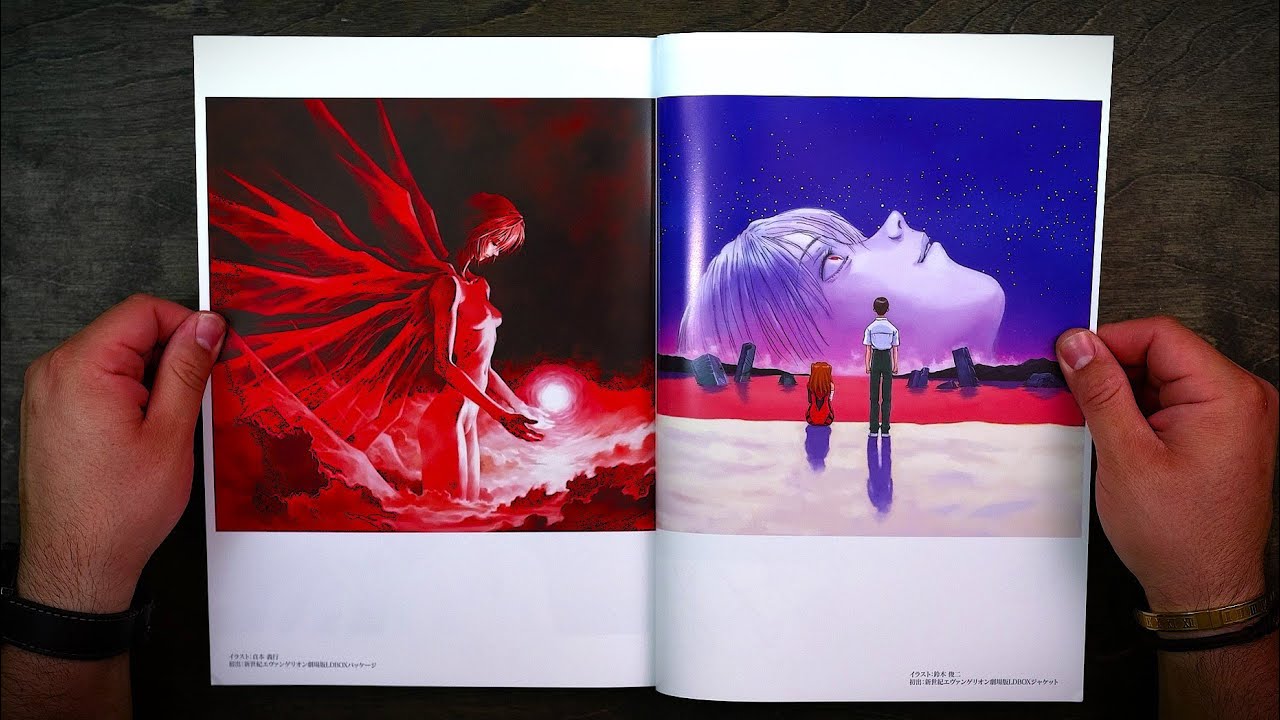 Artbook ASMR - The Movie Part 2 of GROUNDWORK OF EVANGELION - Flip Through, Relaxing, Page Turning