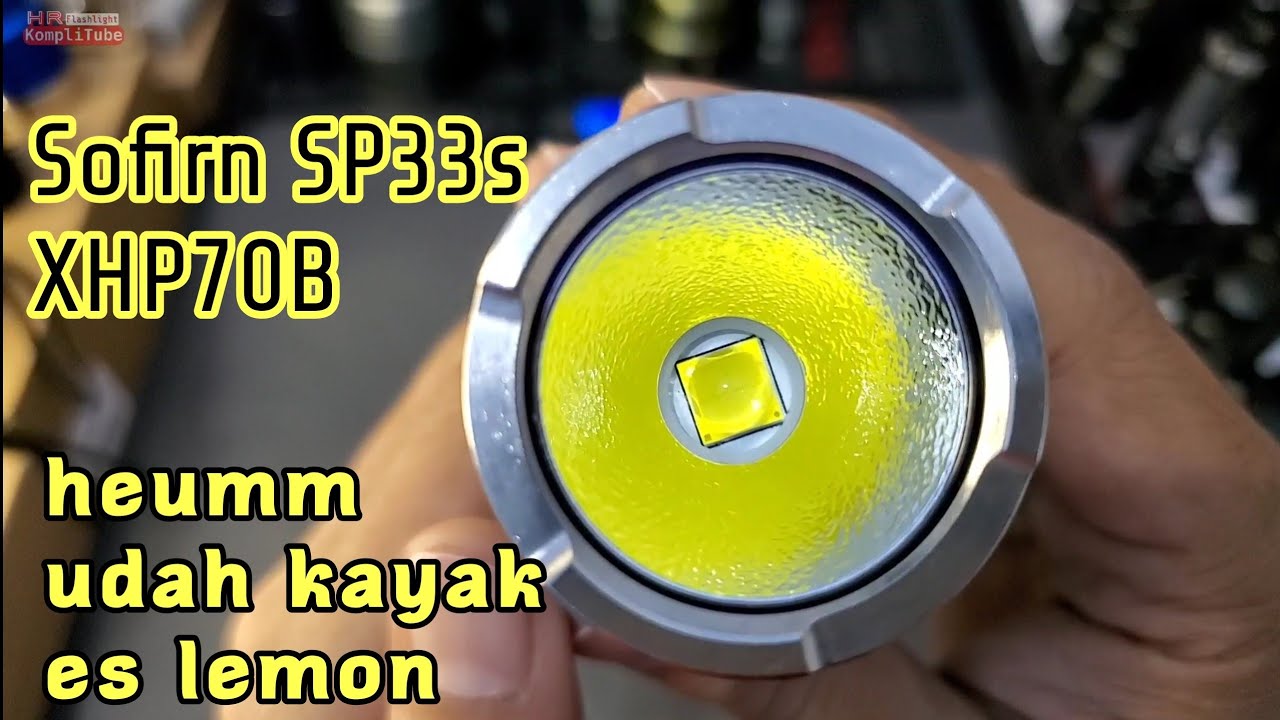 Sofirn SP33s XHP70.B review and test super bright flashlight