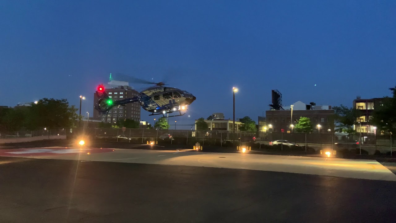 Boston MedFlight Landing at a Boston Hospital