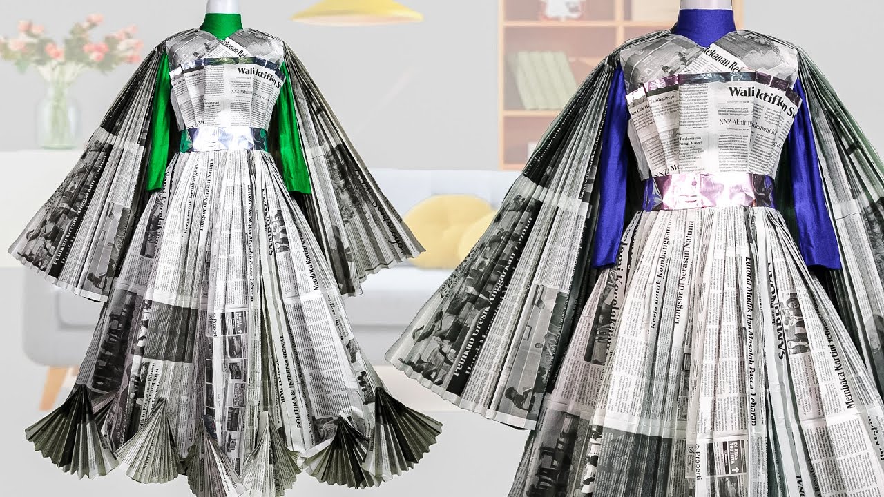 ide kreatif cara membuat baju dari koran bekas costum barang bekas di 17 Agustus