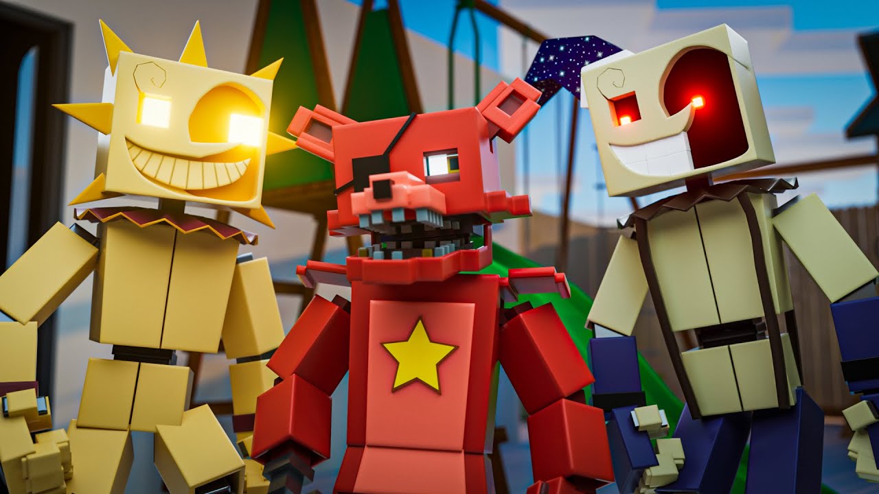 Minecraft FNAF Moondrop and Sunrise Daycare Attendant! (Minecraft Roleplay)