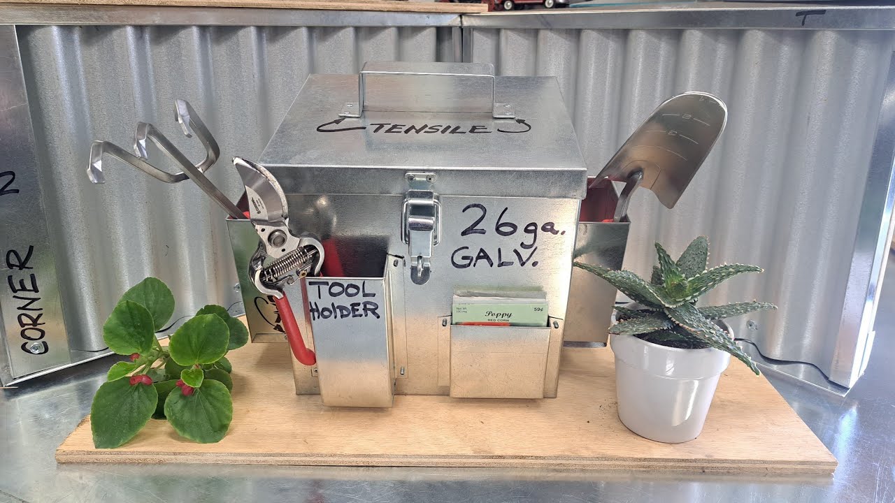 Sheet Metal is Fun! Gardener's Helper /  Hobby Box {Video 1 of 2}