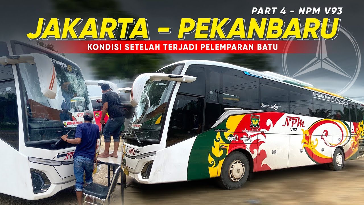SETELAH KENA PELEMPARAN BATU KONDISINYA PARAH‼️ || Trip NPM V93 Jakarta - Pekanbaru Part 4