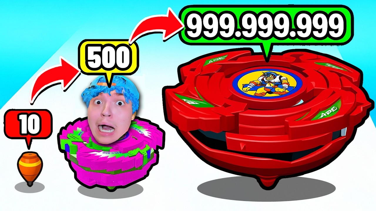 A CADA SEGUNDO A BEYBLADE AUMENTA ATÉ 999.999.999 MAIS RÁPIDO!! (Super Spin)