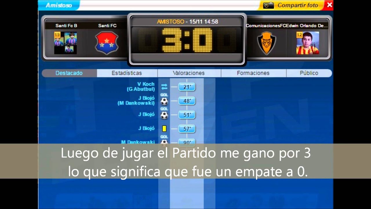 Tabla de Goles, Top Eleven Latino