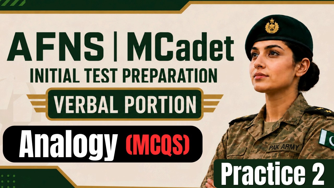 Verbal Intelligence Test Most Repeated mcqs |Mcadet |Afns initial Test Analogy Mcqs part 2