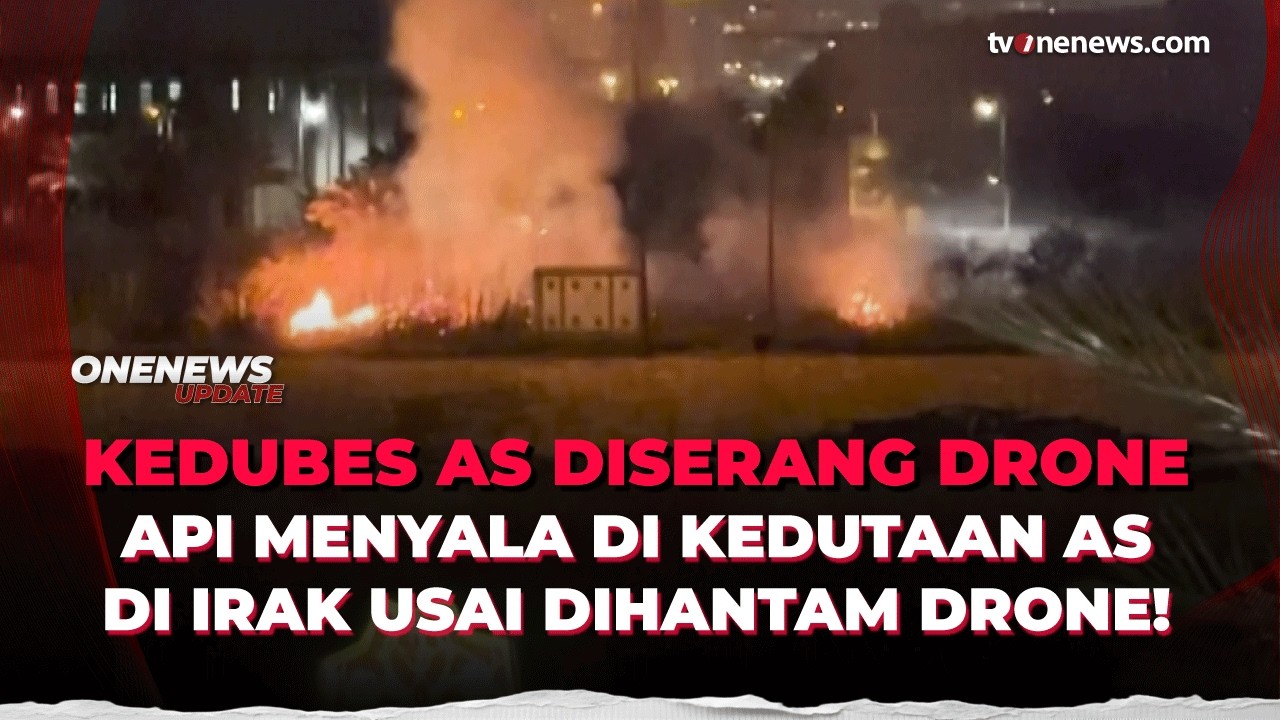 Kedubes AS di Baghdad Digempur Drone, Api Menyala di Halaman Kedutaan! | OneNews Update
