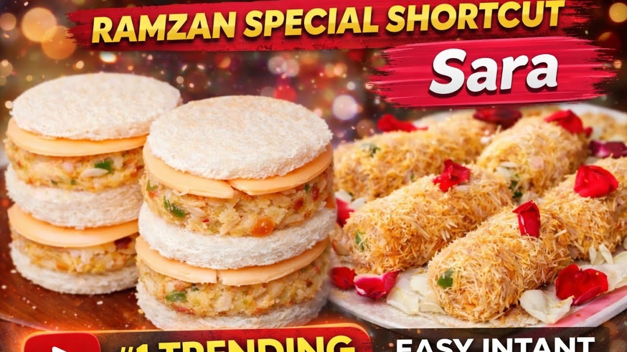  , افطار اسپیشل ریسیپی مزیدار چکن اسنیکس | Cheesy bread Sandwich & Crispy chicken Rolls Easy Recipe