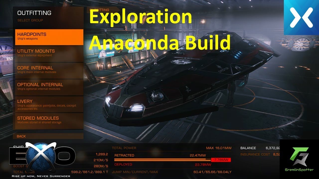 Elite Dangerous - Exploration Anaconda Build