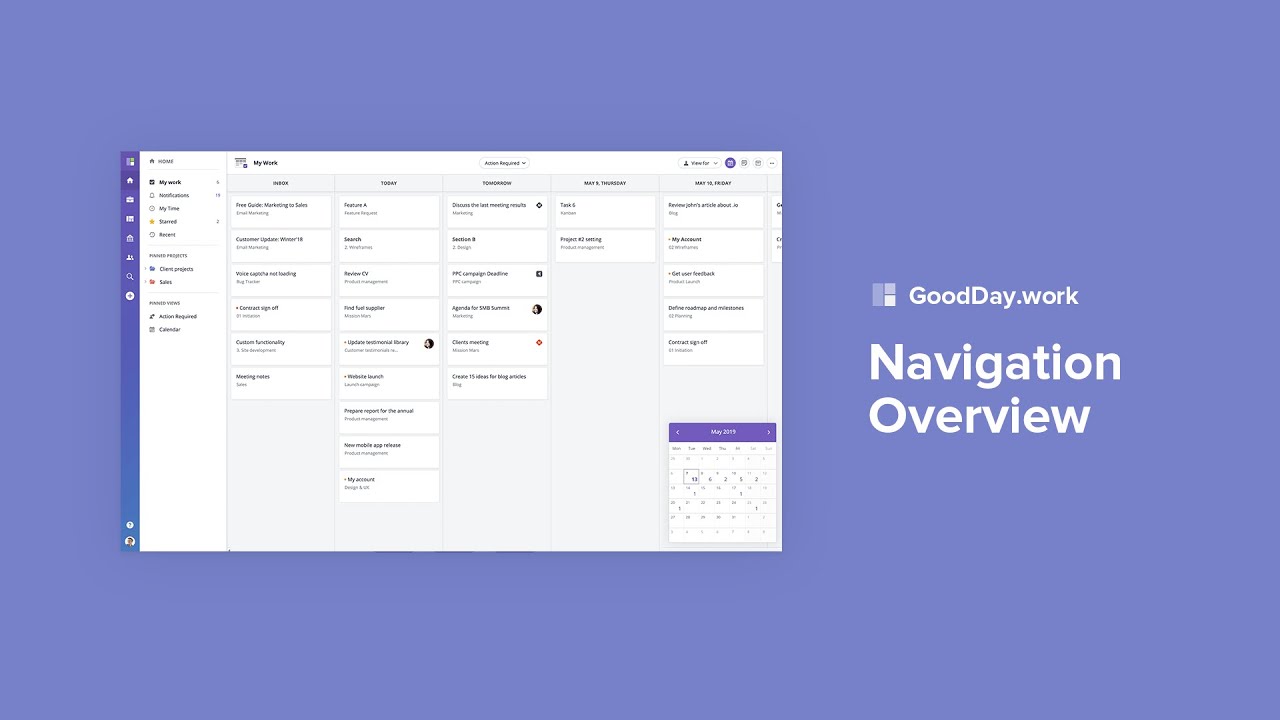 GoodDay 101: Navigation & Layout