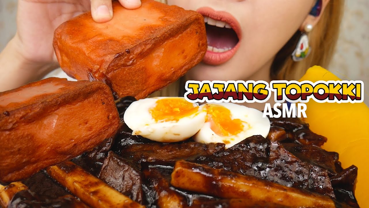 ASMR JAJANG TOPOKKI PAKE 1 BALOK DAGING SPAM HALAL PLUS DANMUJI RAKSASA | ASMR Indonesia