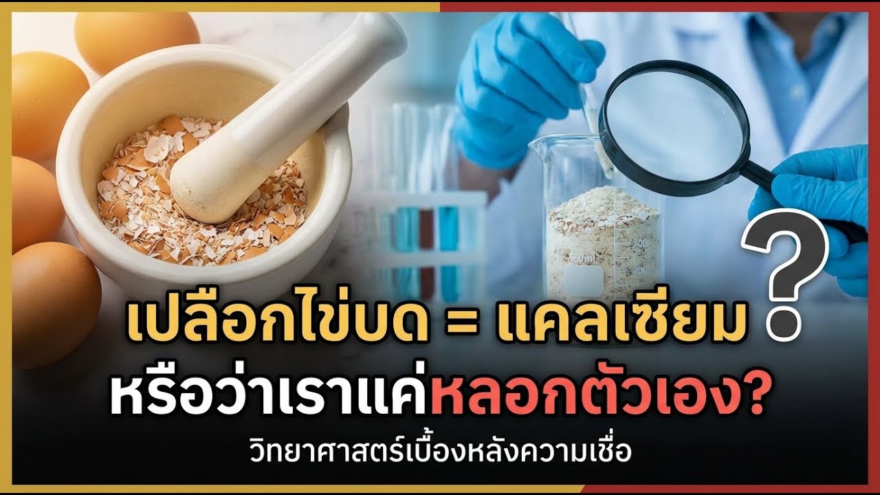 ไข่บดกินดีจริงหรือ? แคลเซียมจากเปลือกไข่หรือแค่ภาพลวงตา