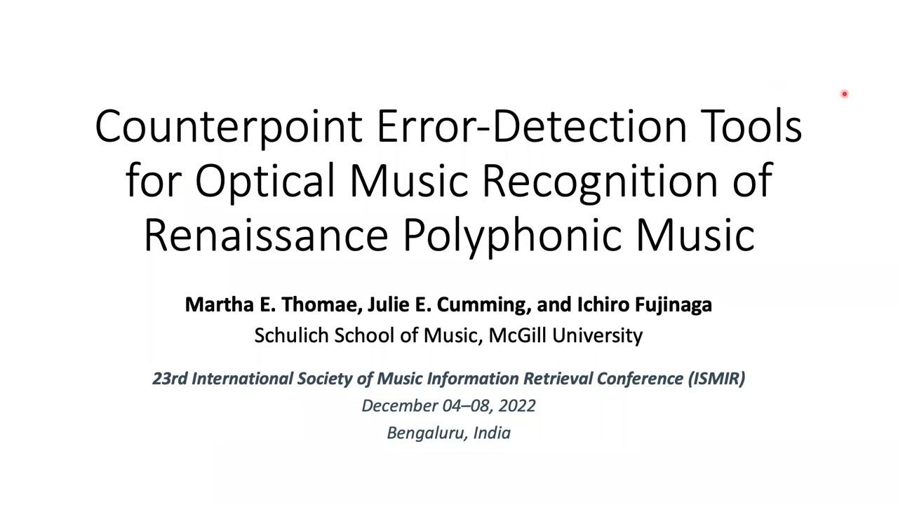 Counterpoint error-detection tools for optical music recognition of Renaissance polyphonic music