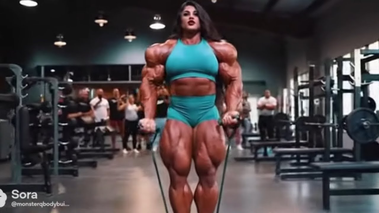 Female bodybuilder lifts INSANE weight everyone freezes