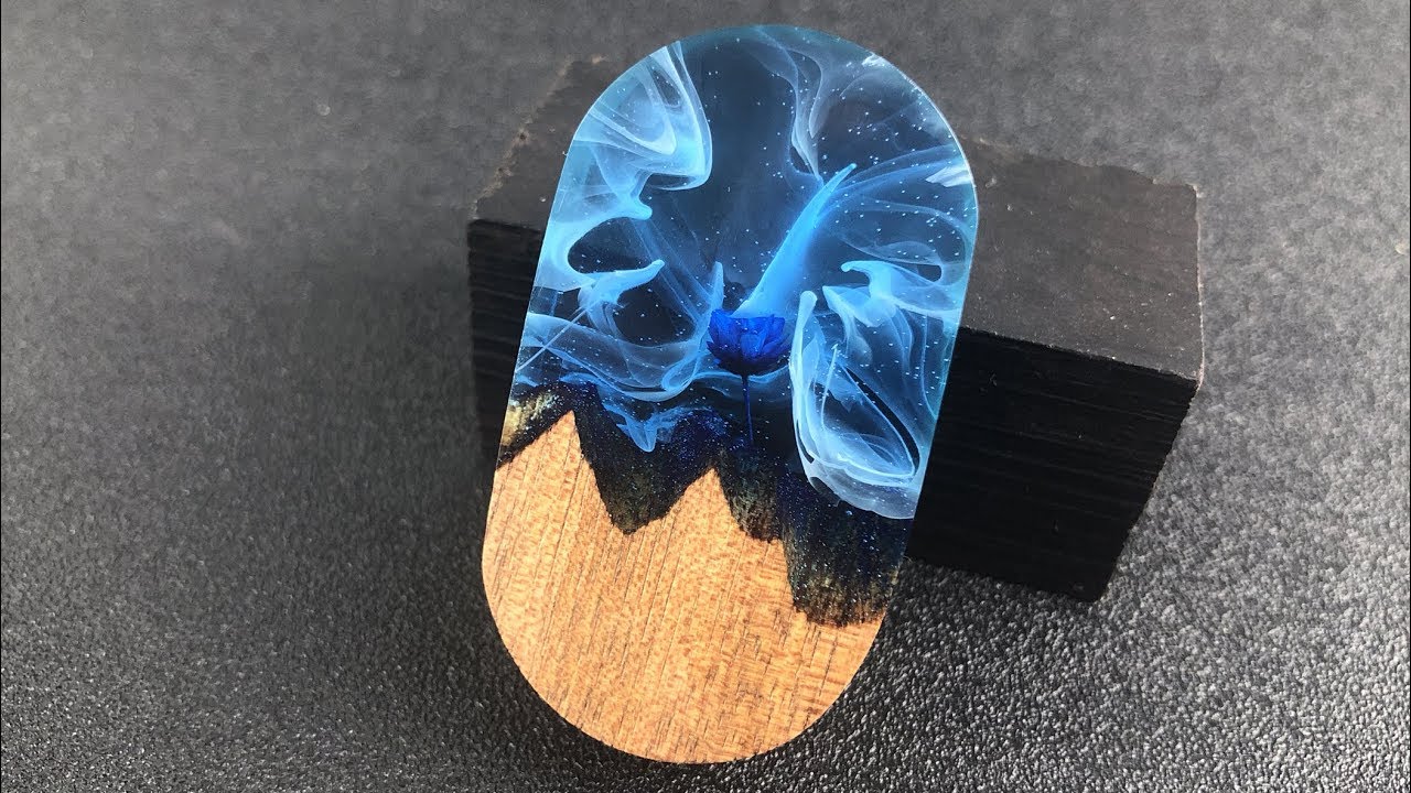Resin art DIY| Charming DIY Flower cloud wood | DIY craft epoxy resin art jewelry