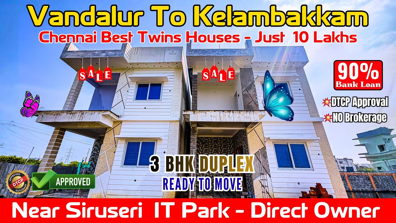 🤩🏡Chennai House For Sale | 3 BHK Duplex | Vandalur To Kelambakkam | Siruseri IT Park #chennaihouse