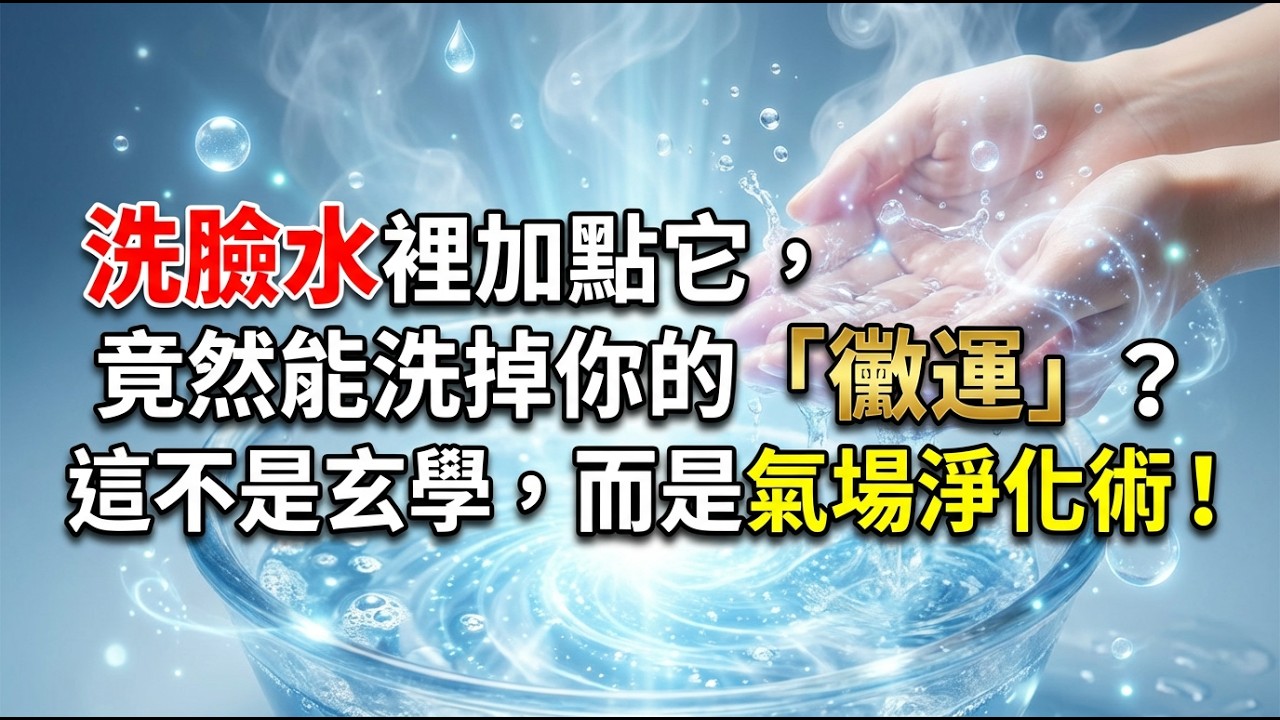 洗臉水裡加點它，竟然能洗掉你的「黴運」？這不是玄學，而是氣場淨化術！ #淨化磁場 #倪師 #改運 #中醫智慧 #生活小撇步 #開運秘訣 #氣場修煉 #處世之道