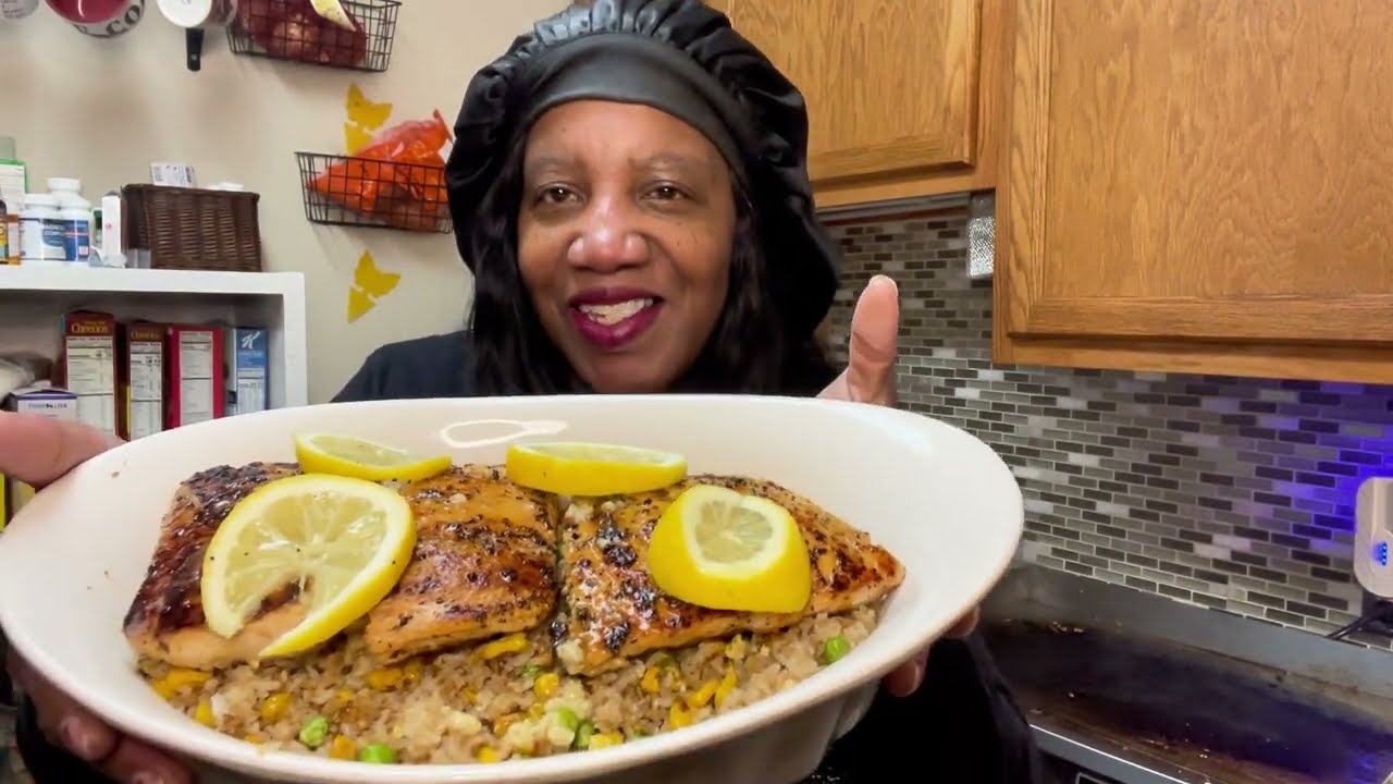 Salmon & Fried Rice on a Countertop Griddle | Easy & Flavorful