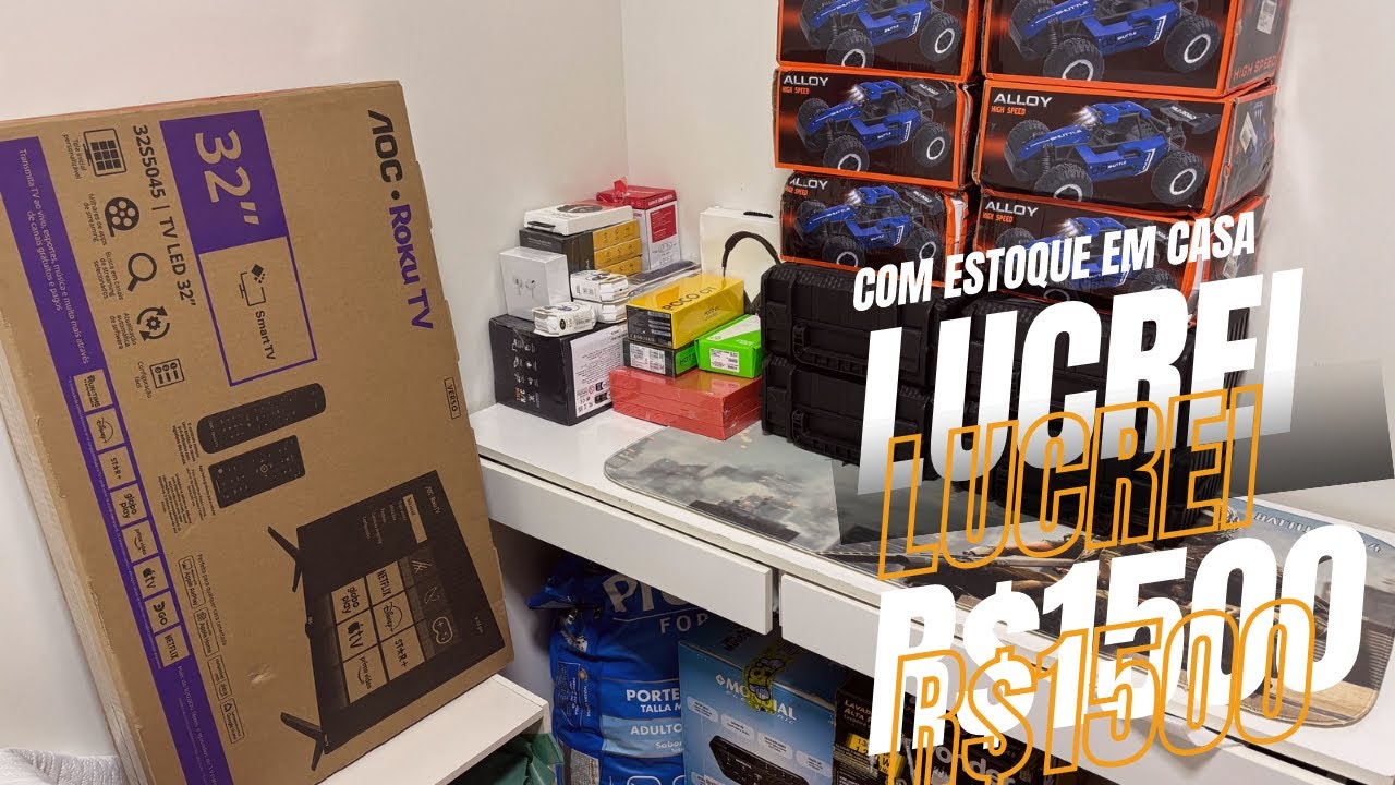 LUCRO R$1500 na MINHA LOJA ONLINE com Estoque em Casa 