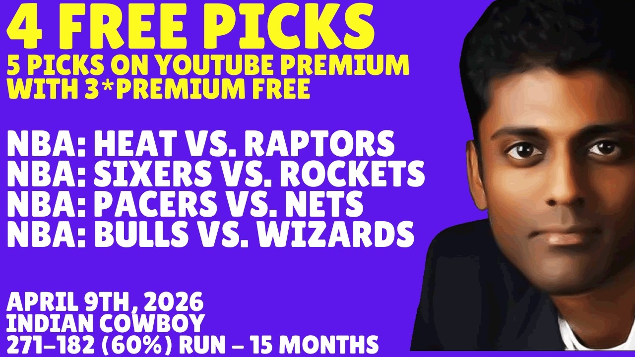 Thursday NBA Picks Predictions & Best Bets 04/09/2026 Indian Cowboy Picks Predictions & Best Bets
