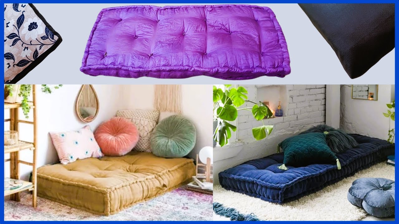 DIY-Floor Sofa With Cover - Use Old Clothes/ Reuse Old bedsheets, Saree/Waste Katran Use#reuse