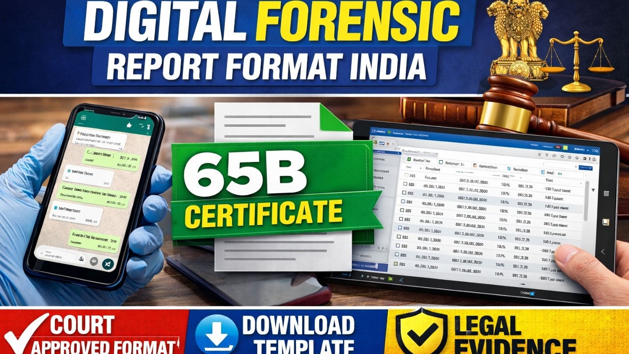 Indian Court Approved Digital Evidence Report Format | Digital Forensics Full Guide #forensicacademy