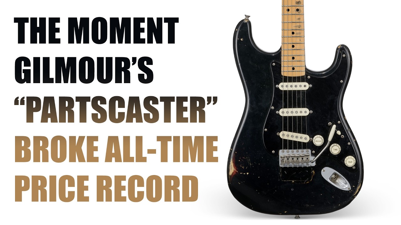 Момент, когда гитара BLACK STRAT PARTSCASTER Дэвида Гилмора побила абсолютный рекорд цены на гитару!