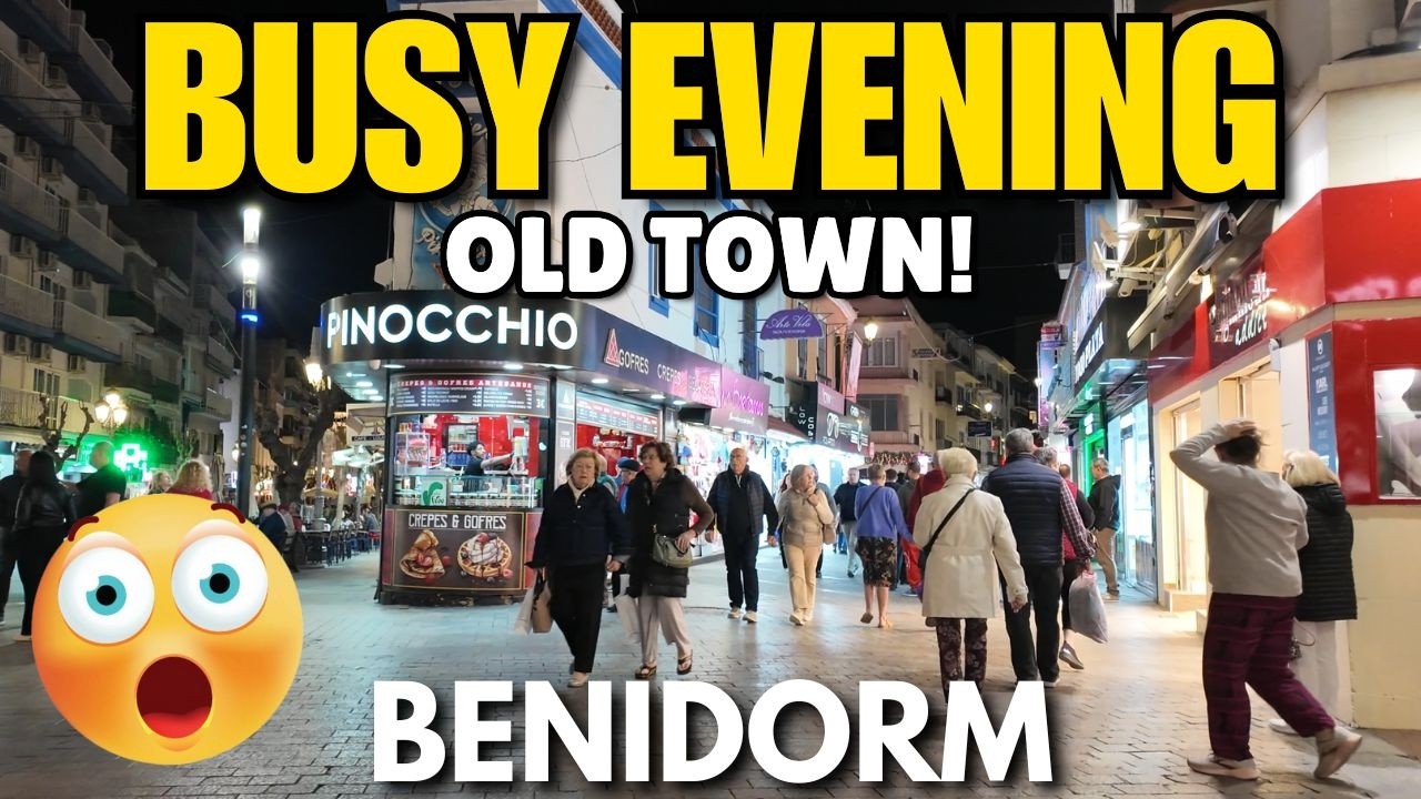 Benidorm's BUSIEST February Evening! 😲🍹 Old Town, Bars & City Centre!
