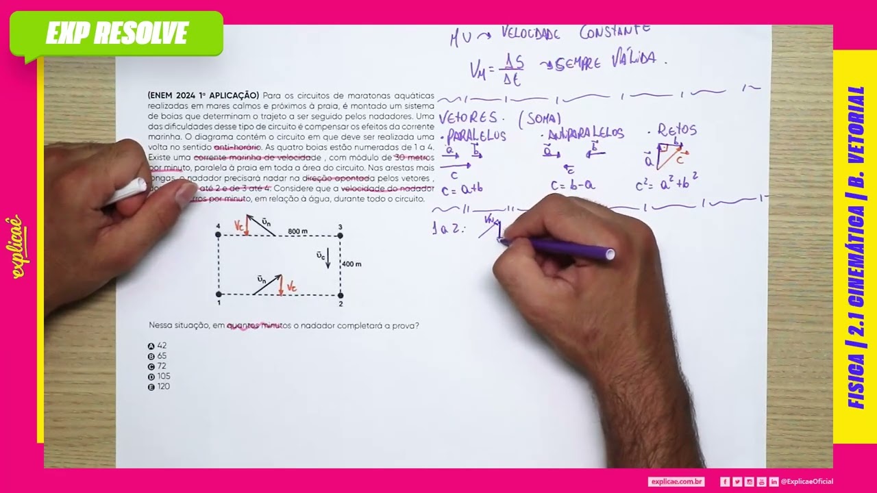 PARA OS CIRCUITOS DE MARATONAS AQUÁTICAS REALIZADAS EM (...) | CINEMÁTICA VETORIAL