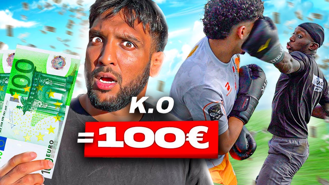 100€ SI TU ME METS K.O (BOXE VS JJB) : je ne rend pas les coups #2 | TASAWAR ATO