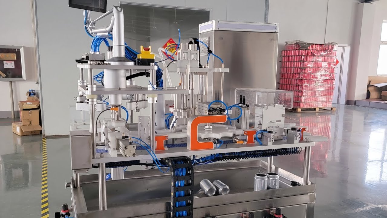 SENMO 2-head counterpressure canning machine for beer and carbon beverage.