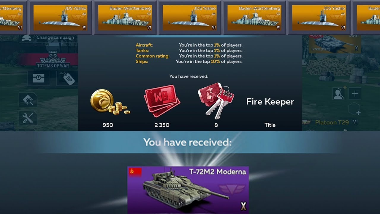 T-72M2 Moderna открываю трофейные сундуков | War Thunder Mobile#warthundermobile#warthunder