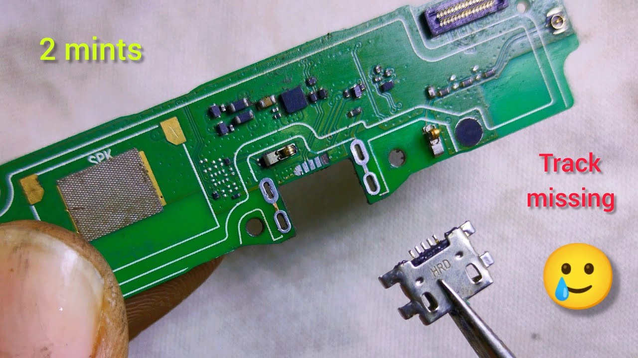 Damage PCB print Repair || new Charging Connector Solution............✅ 
