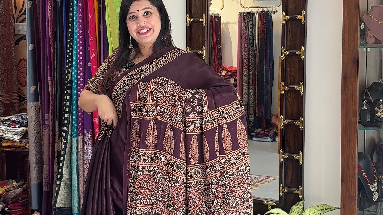 Pure Ajrak Gajji Modal Silk 